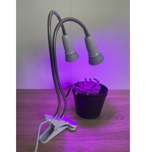 BASIC LED GROW lampa na všetky rastliny (E27) 6W, dvojramenná