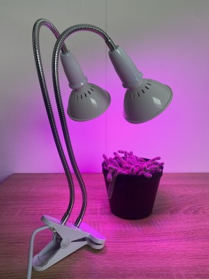 BASIC LED GROW lampa na všetky rastliny (E27) 12W, dvojramenná