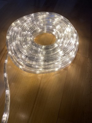 LED svetelný had vonkajší - 17 m, teplá biela