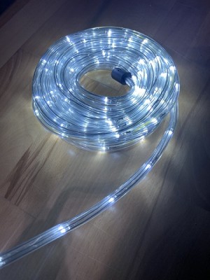 LED svetelný had vonkajší - 8 m, studená biela 