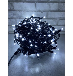 Vianočná PROFI reťaz 24 m, 300 LED, studená biela+studená biela - FLASH efekt - EXTRA hrubá