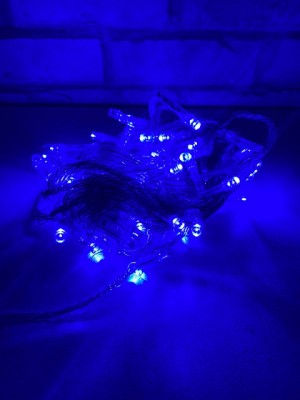 LED vianočná reťaz 10 m, 100 LED, modrá 