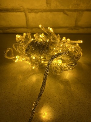 LED vianočná reťaz 10 m, 100 LED, žltá