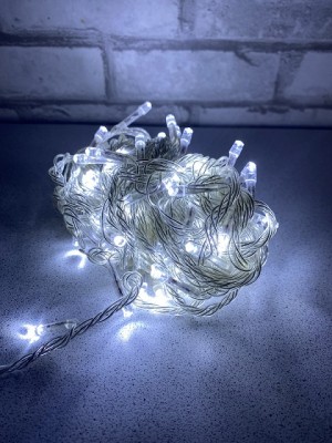 LED vianočná reťaz 10 m, 100 LED, studená biela